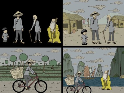 The Basket Short animated movie illustrated concept design and development