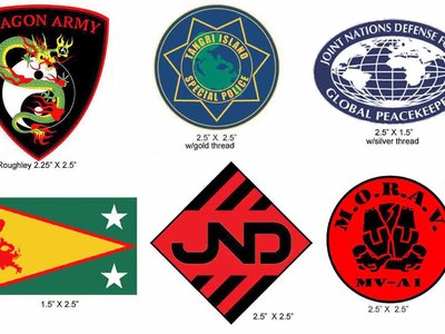 These are a few of the multitude of MORAV logo, flag and patch graphic designs we created for the MORAV graphic novel, designed and created along with several other attached working projects in their entirety by Fonco Studios. 