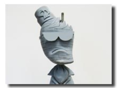 This sculpted character design maquette was for the Monstroville stop motion short series.