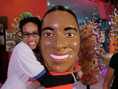 Here is the large PEZ head, laser scanned, completed vacuum form, painted and assembled, as featured on SuperFan Builds. 