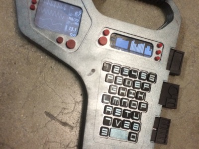 This is a sci-fi medical tablet with removable scanner we designed and created for an indie sci-fi series called Space Command.	