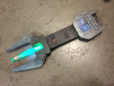 This is a sci-fi atmospheric scanner we designed and created for the indie sci-fi Space Command series with a programmable sequencing LED  wand. 	