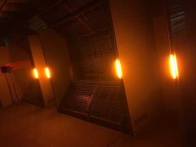 Our space ship set is reconfigurable to suit your specific creative needs; shown here is  a large corridor.	