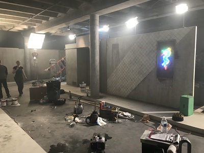 This an apocalyptic city street we designed and created on our main stage for the internally produced science fiction love story, the multiple award winning short film, and Oscar eligible, "At The End Of The World."	